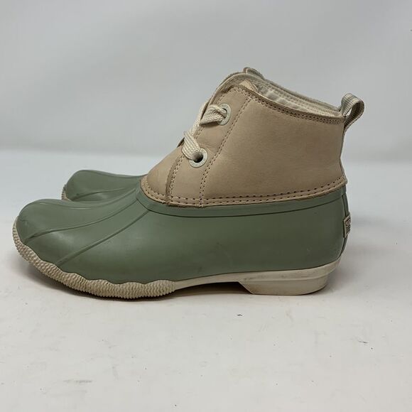 Women’s SPERRY Sage Green Duck Boot size 7.5 - Picture 3 of 9